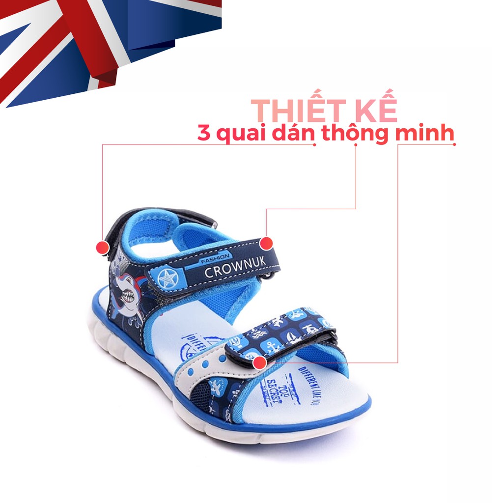 [Mã FARSBR242 giảm 15% đơn 99K] Dép Quai Hậu Sandal Bé Trai Crown UK CRUK525 Nhẹ Êm Size 26-35/2-14 Tuổi