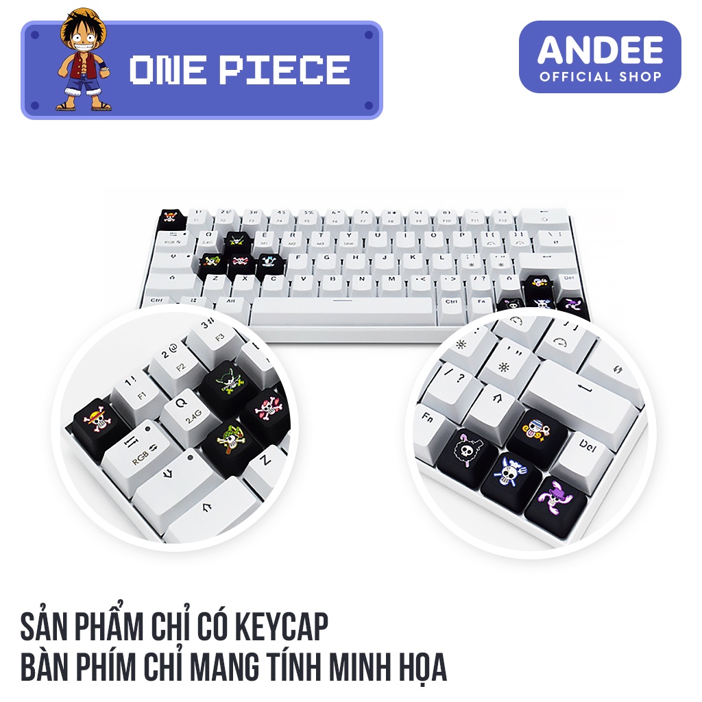 Keycap PBT in dyesub nhiều màu siêu ngầu hình One Piece - Nintendo - SpongeBob