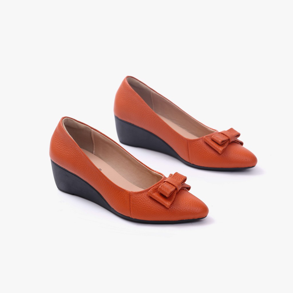 Giày Búp Bê Đế Xuồng Da Thật 3cm Mũi Nhọn Gắn Nơ X619