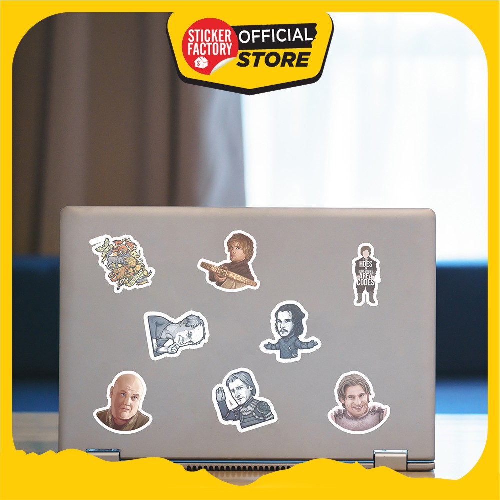 Hộp set 30 sticker decal hình dán nón bảo hiểm , laptop, xe máy, ô tô STICKER FACTORY - Game of Thrones