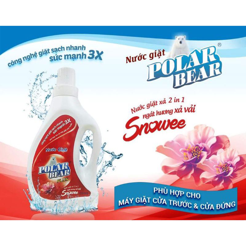 NƯỚC GIẶT POLAR BEAR HƯƠNG SNOWEE THƠM NGÁT 2KG