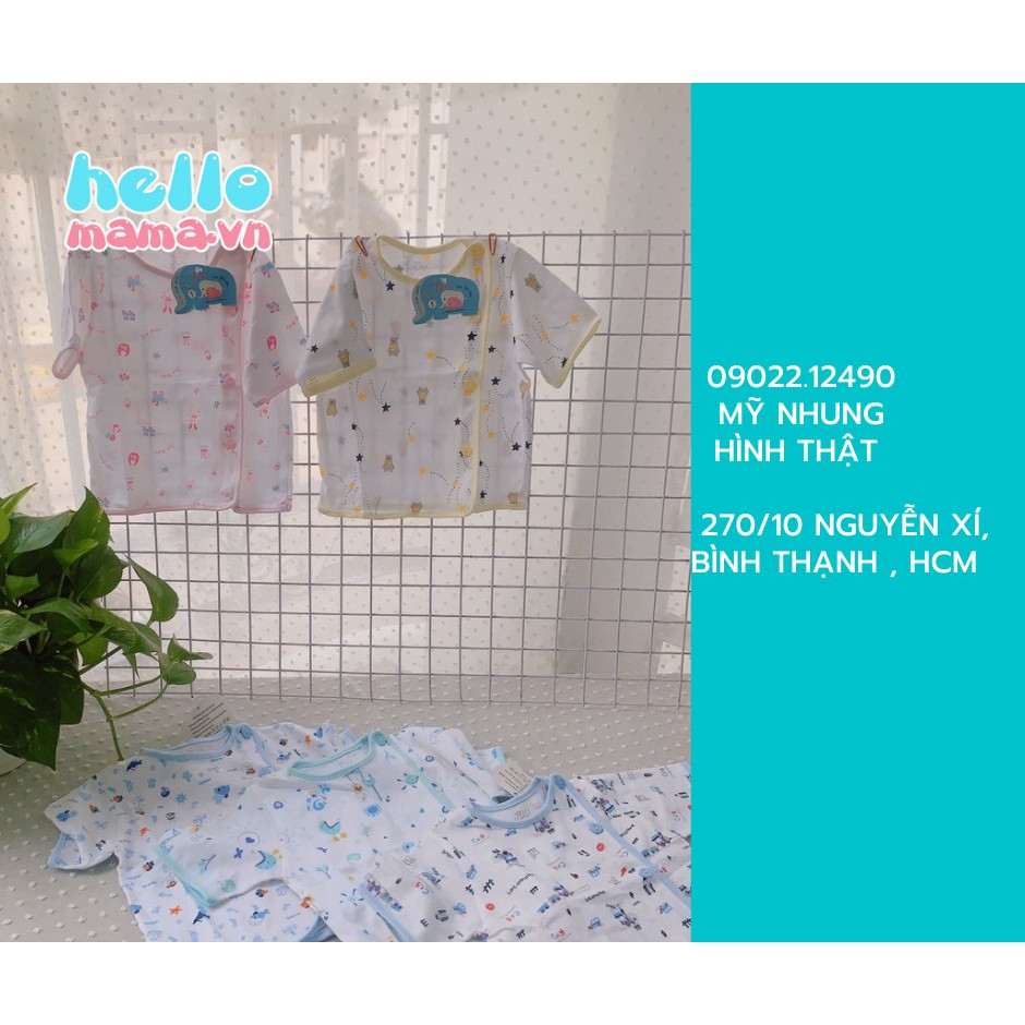 Áo bác sĩ dài tay Jou cho bé 100% cotton mềm mại, thấm hút mồ hôi cực tốt