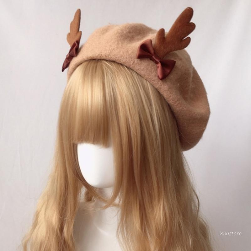Mũ beret hóa trang phong cách lolita dễ thương cho nữ