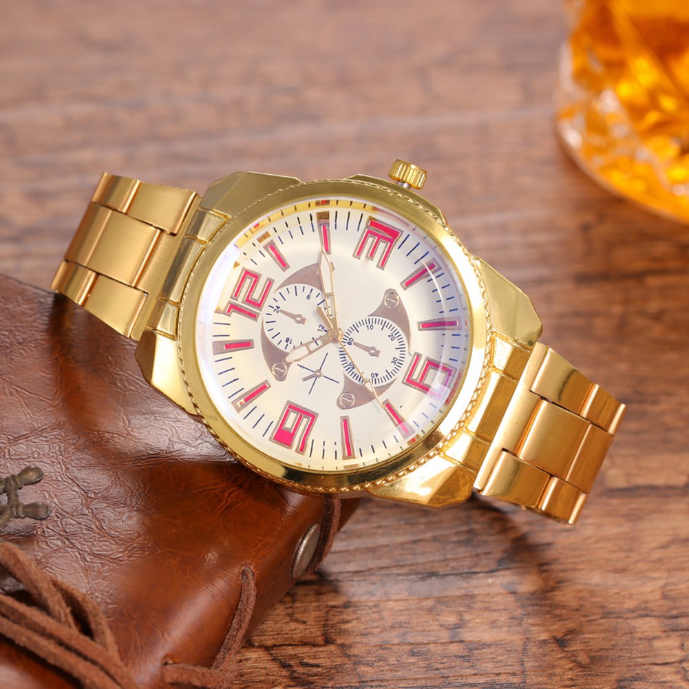 Đồng Hồ Kim Mặt Tròn Thời Trang Cho Nam