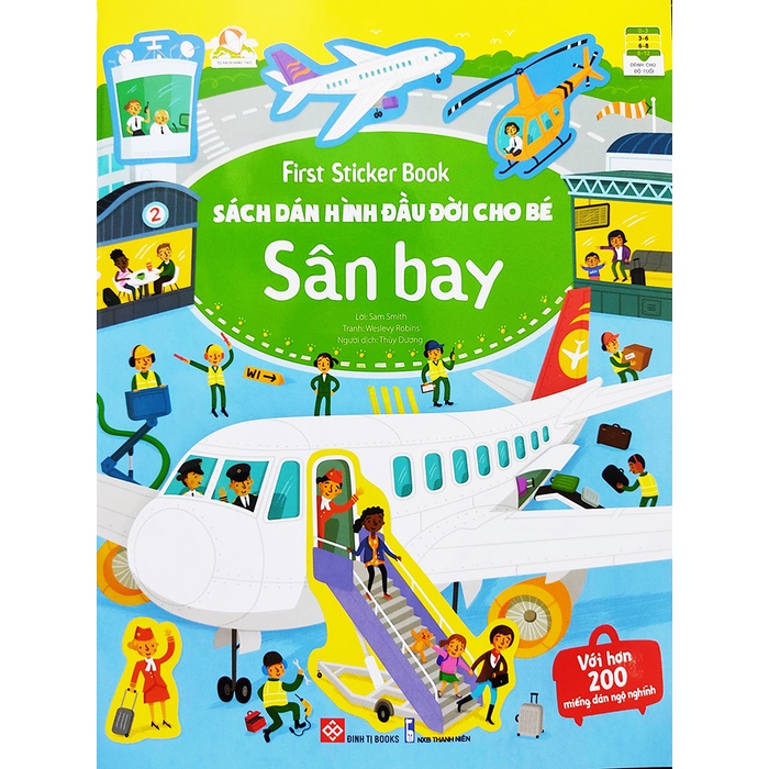 Sách dán hình đầu đời cho bé - Sân bay - Dành cho trẻ em từ 3 đến 8 tuổi