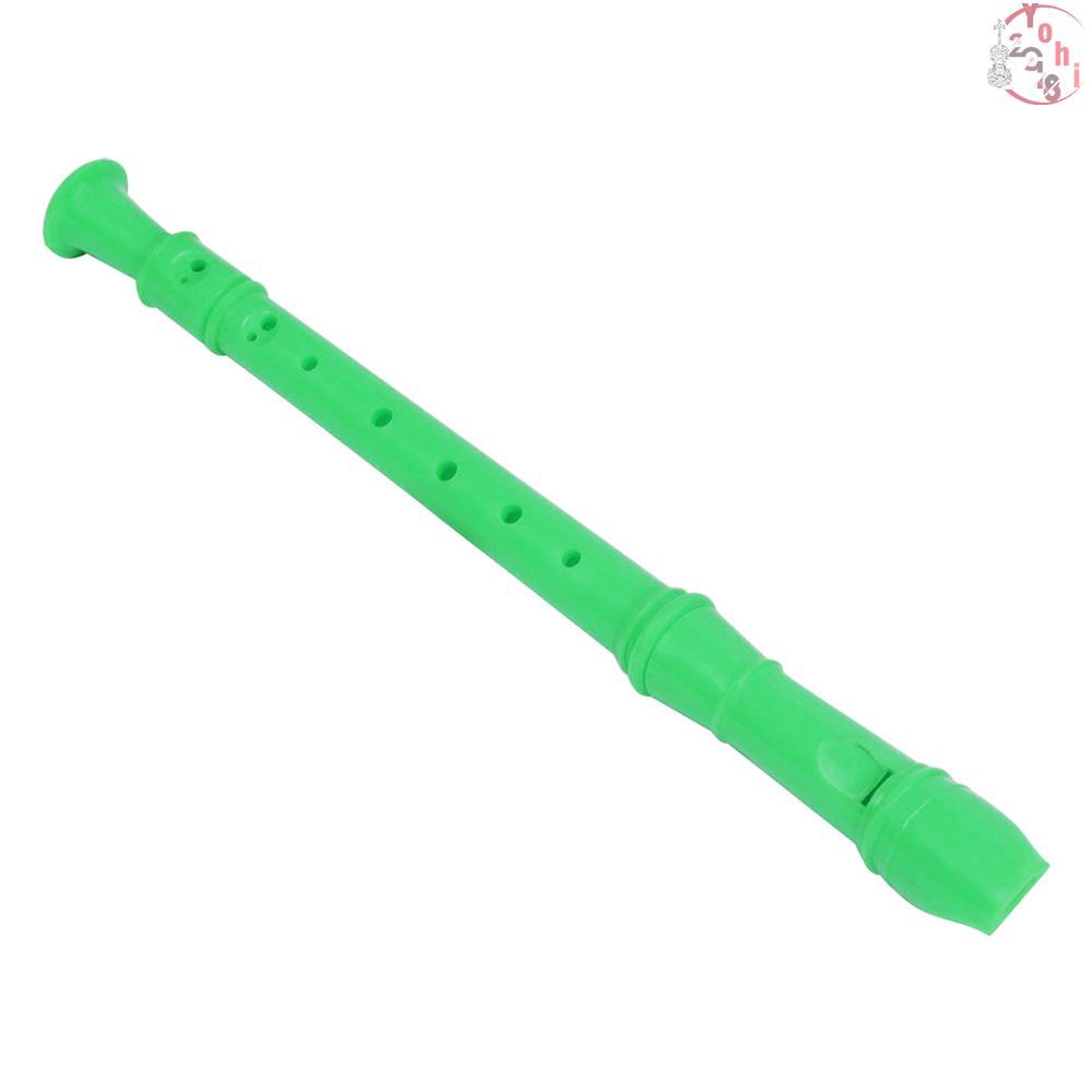 ♫ ABS Soprano Descant Recorder Clarinet 8 Holes German Style C Key with Fingering Chart Cleaning Stick for Kids Beginner