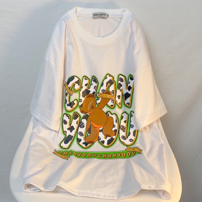 Áo thun tay lỡ CHANYOU form rộng ulzzang (ẢNH THẬT)