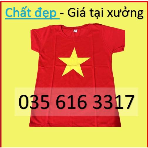 áo cờ đỏ sao vàng CHẤT ĐẸP (có video) loại sịn giá tại xưởng