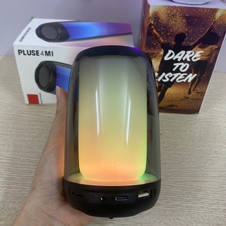 Loa Bluetooth Pluse 4. Loa mini có đèn nháy nhiều màu âm thanh sống động. Bảo hành 6 tháng