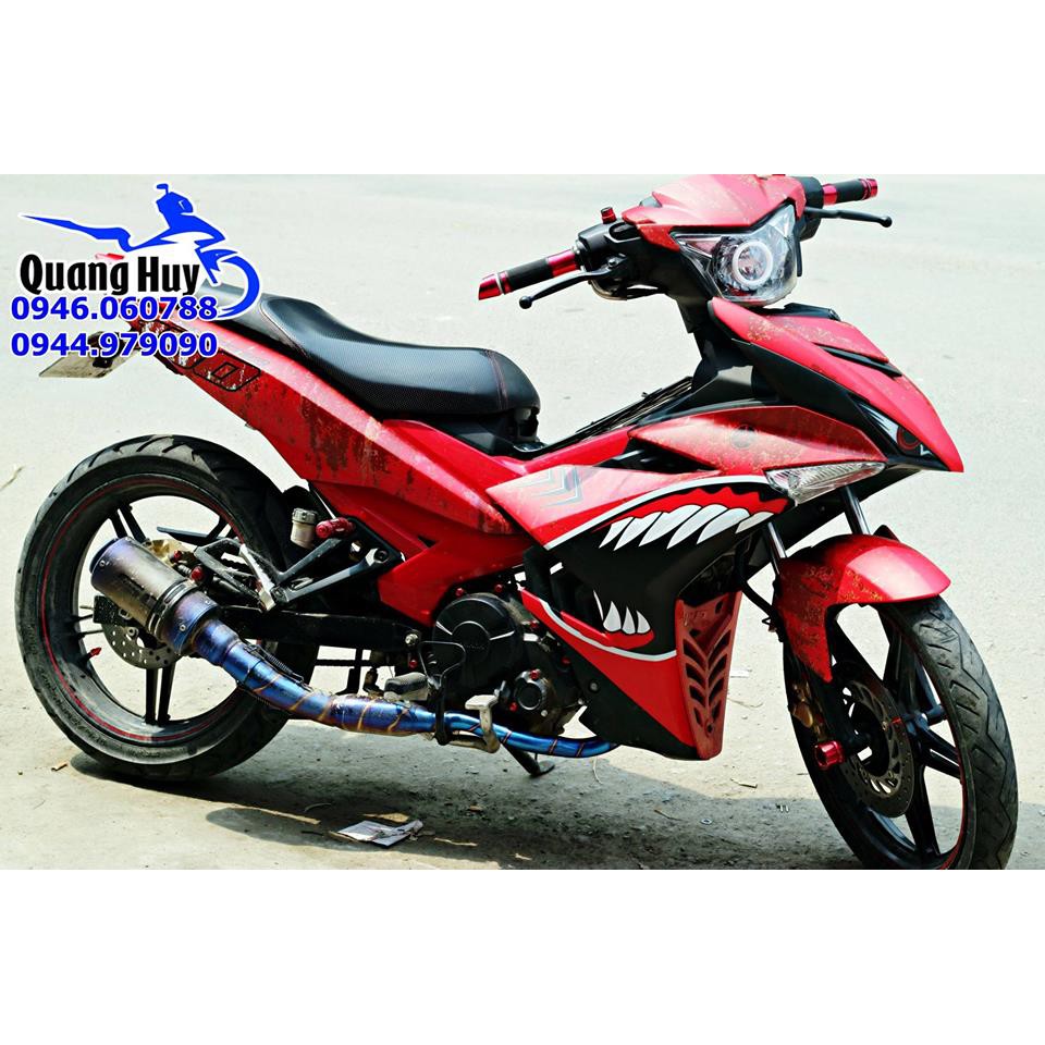 tem xe ex150 đỏ trắng
