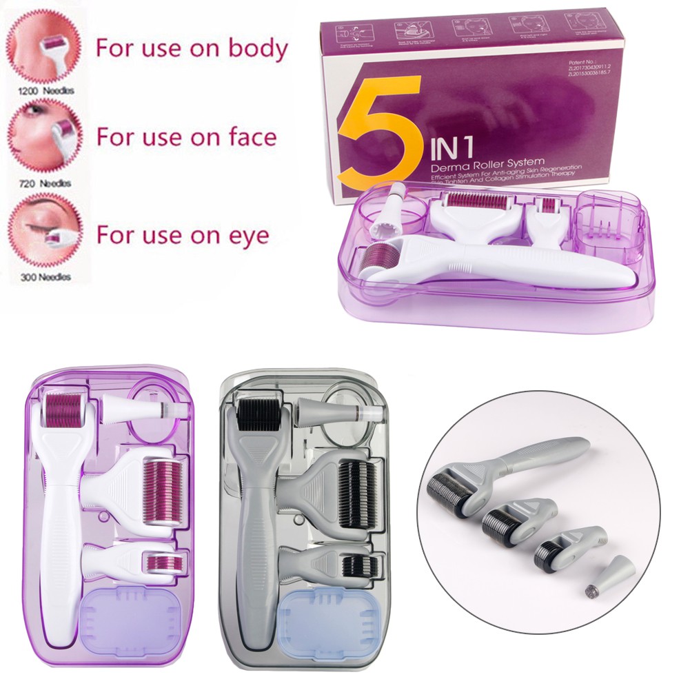 [Hàng mới về] Cây lăn kim 5 trong 1 giúp chăm sóc da giảm nếp nhăn hiệu quả