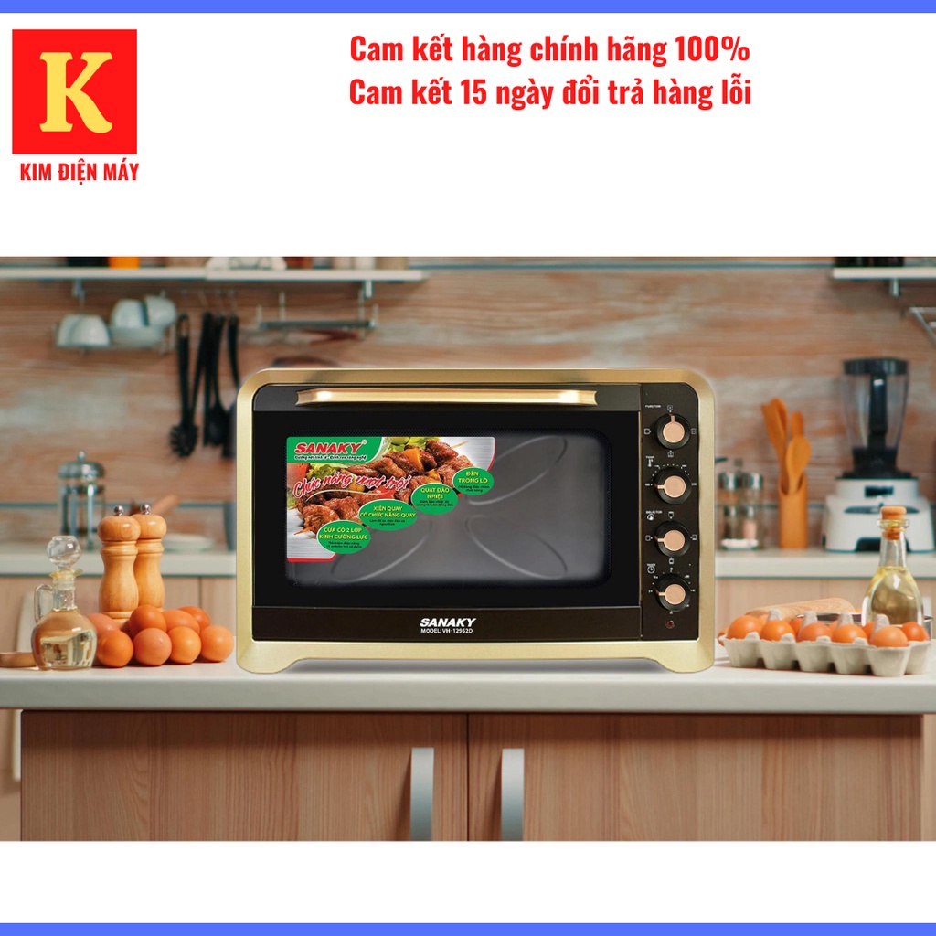 Lò nướng Sanaky LN.VH129S2D 120l 2800W tiết kiệm điện nướng đa năng ,bảo hành 24 tháng toàn quốc