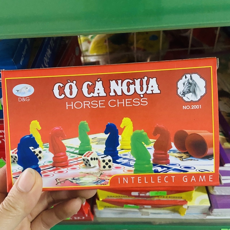 Bộ cờ cá ngựa giấy.cờ cá ngựa bàn nam châm mini