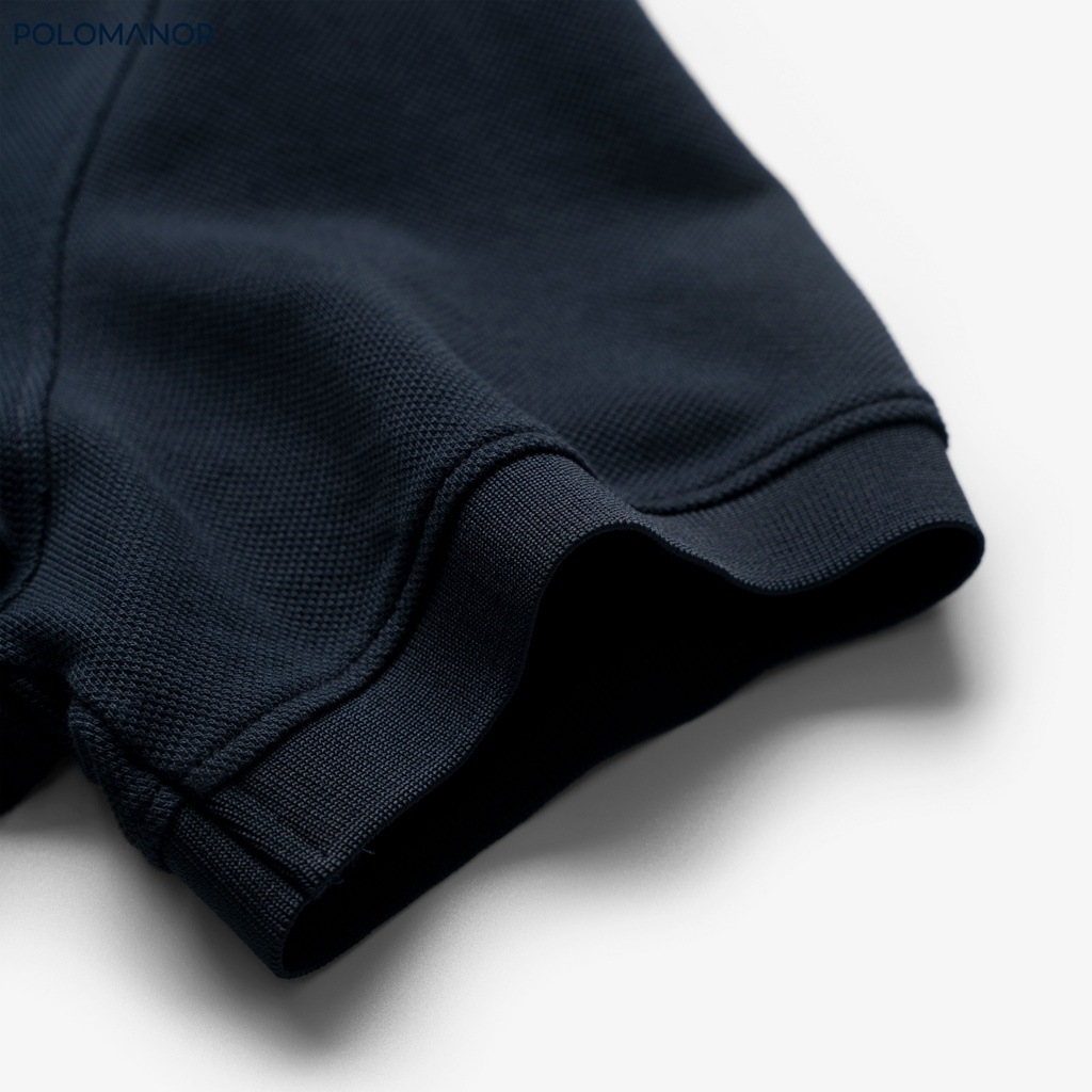 Áo Polo nam có cổ UGO-NAVY vải cá sấu cotton CMC, nam tính, thanh lịch, sang trọng - POLOMANOR