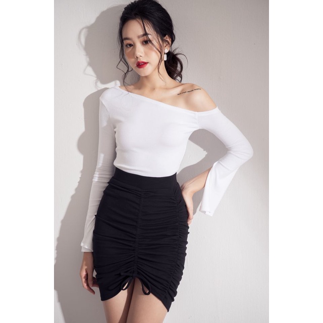 Chân váy ngắn ôm body rút dây NAR - FLOYA