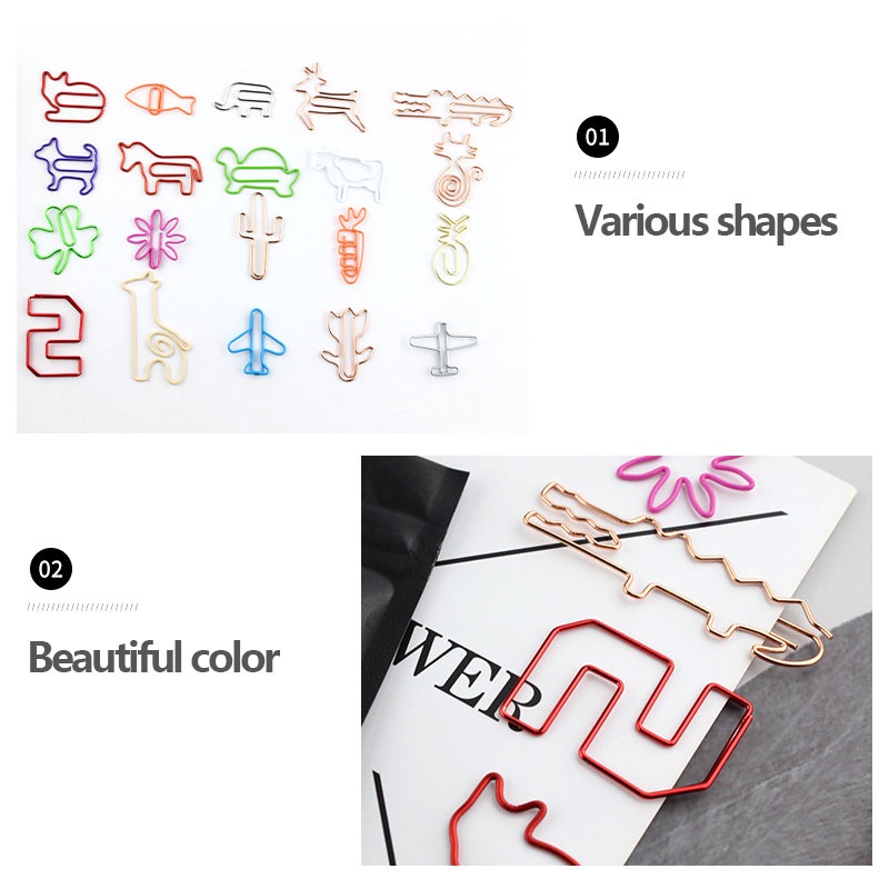 Set 30 kẹp đánh dấu trang phong cách Kawaii dễ thương
