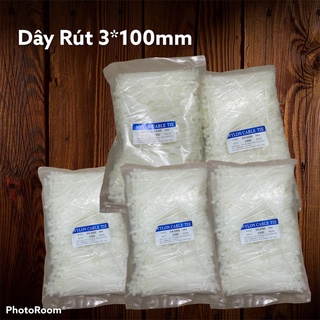 Dây rút nhựa 3*100mm ( ĐÓNG GÓI 1 BỊCH GỒM 1000 SỢI DÂY RÚT )