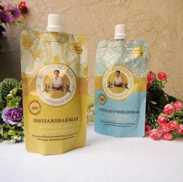 Mặt nạ sữa non bà già Nga xanh và vàng 100ml của Nga