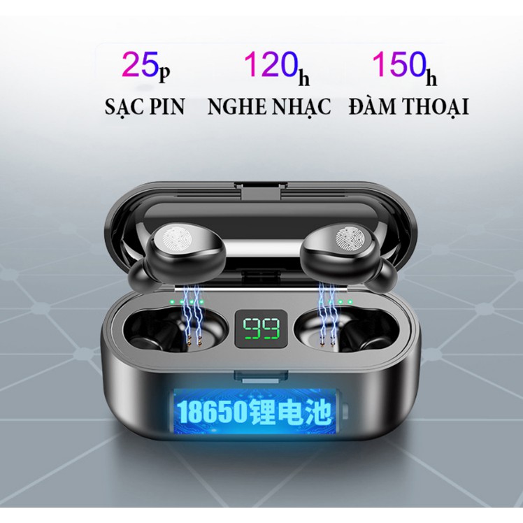 Tai nghe không dây M9 M32 Amoi F9 True Wireless 5.0 Cảm Ứng Vân Tay, Chống Nước Âm Thanh Hifi Chống Ồn