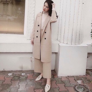 ÁO KHOÁC DẠ ÉP DÁNG DÀI CỰC SANG VÀ XINH kèm ảnh thật