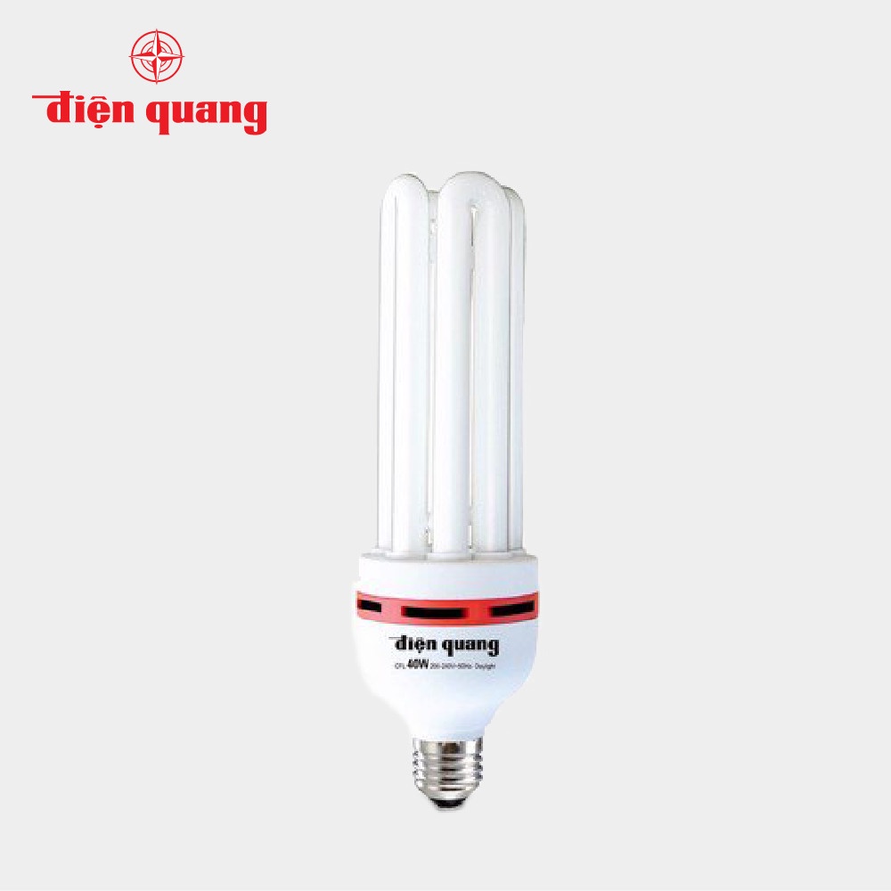 Đèn Compact Điện Quang ĐQ-CFL-4U-F14-50W-DL-E27- Ánh Sáng Trắng Hàng Chính Hãng