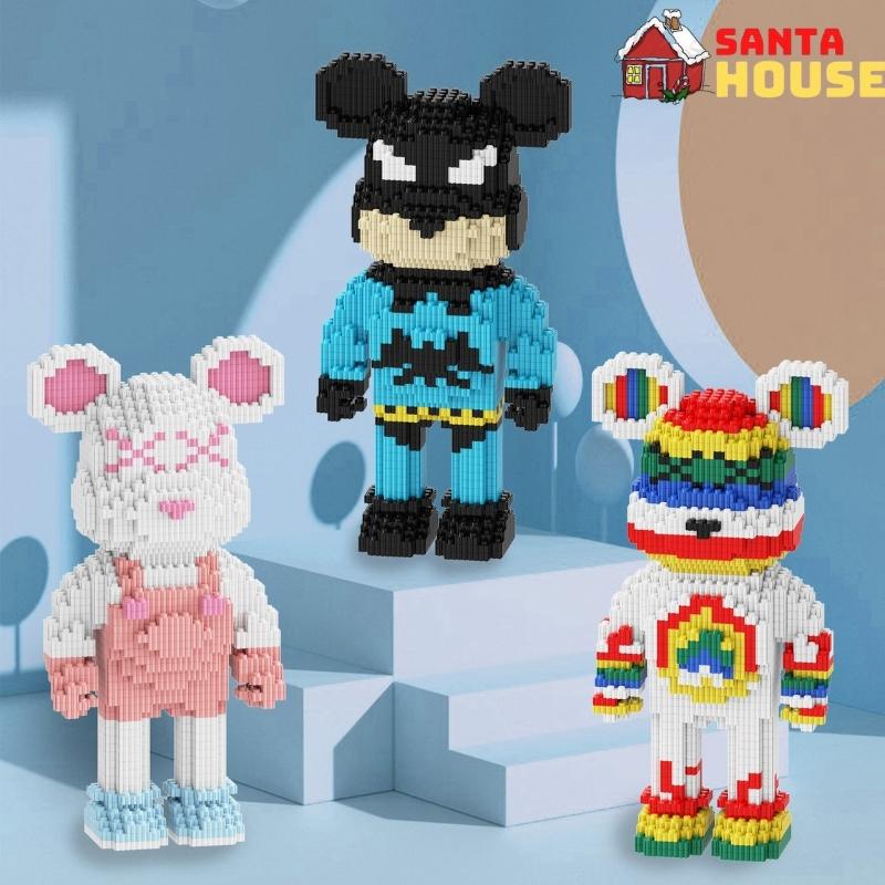 Mô hình đồ chơi lắp ráp gấu Bearbrick 30cm cỡ lớn - Đồ chơi xếp hình cho bé