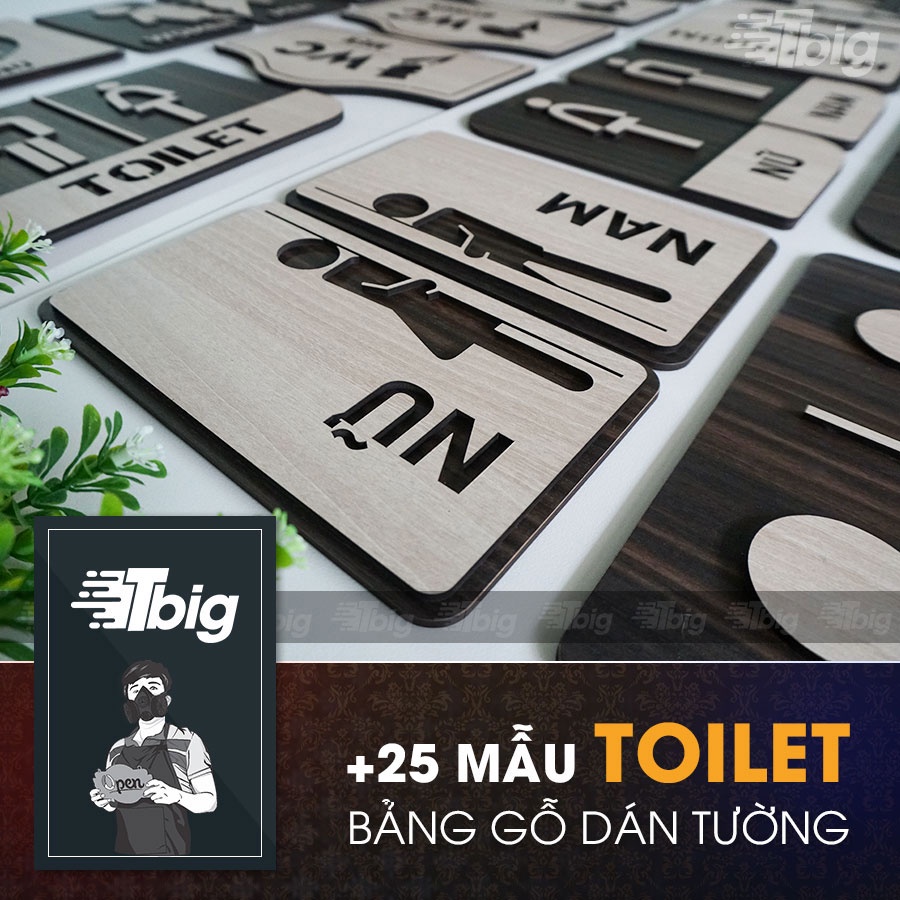 [Hot New] 20 mẫu bảng toilet  gỗ dán cửa Nhà vệ sinh - restroom - wc - women men - nam nữ