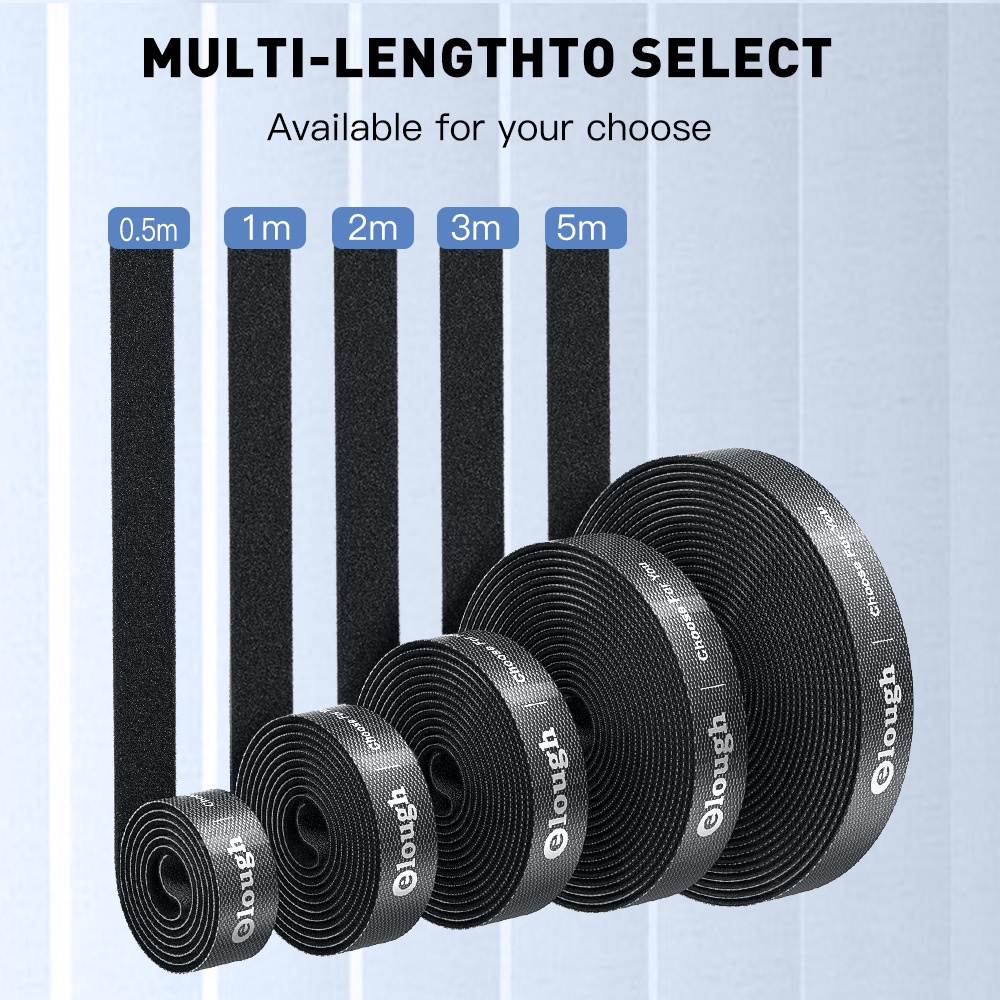 Dây quấn cáp ELOUGH bằng nylon thiết kế sắp xếp bảo vệ tai nghe/ dây chuột