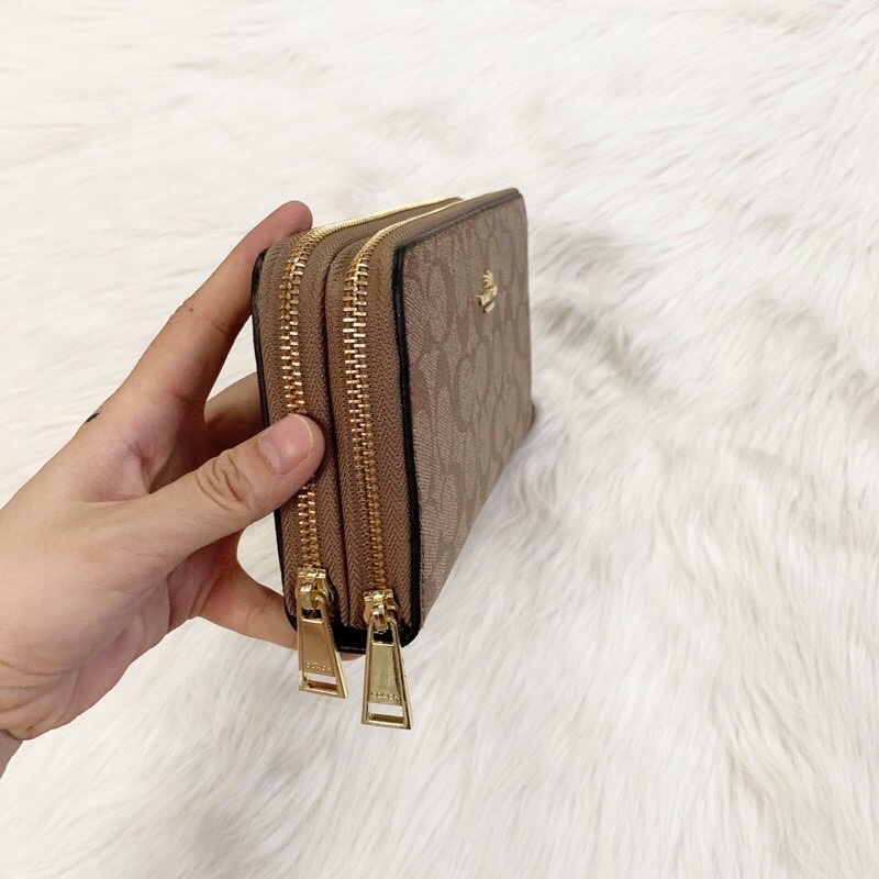 Ví nữ cầm tay 2 kéo coach hàng đẹp
