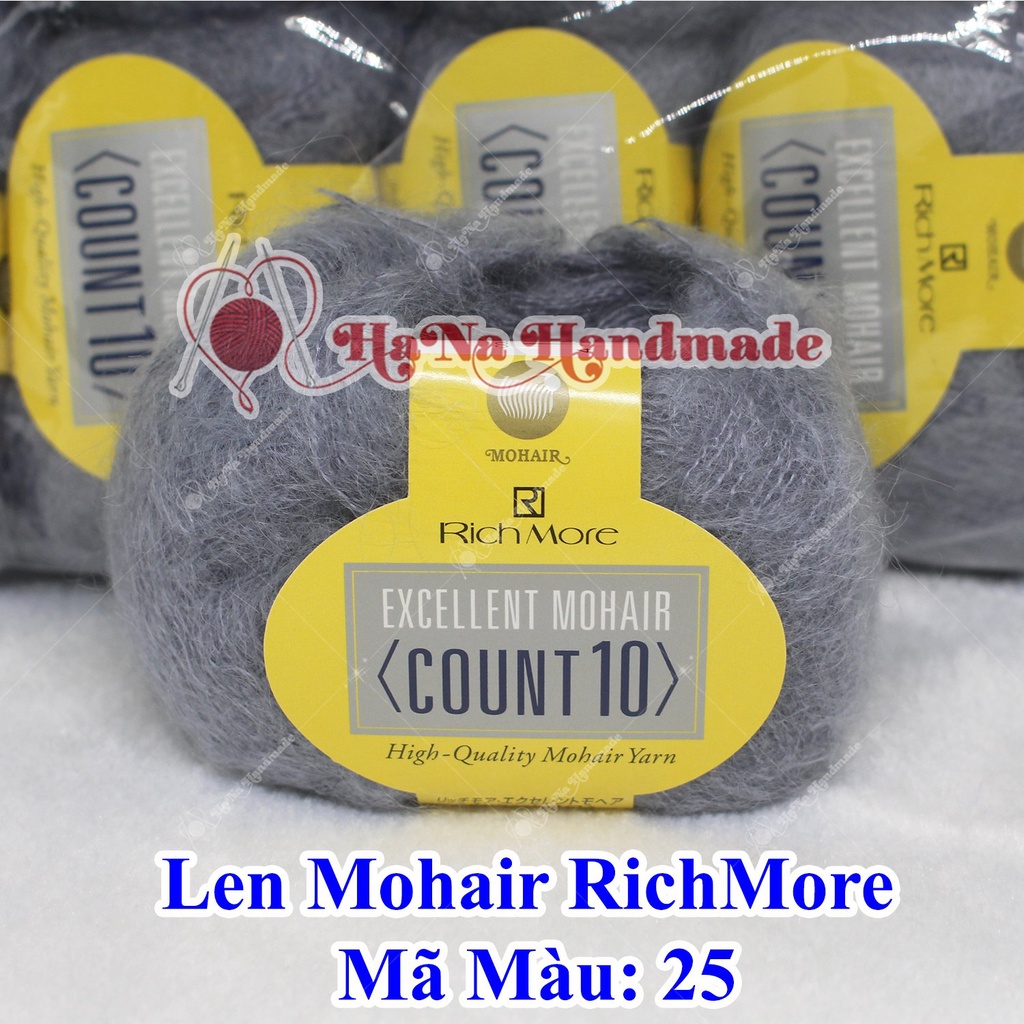 Len Mohair Richmore trơn 190k/ cuộn 20gam ~ 200 mét