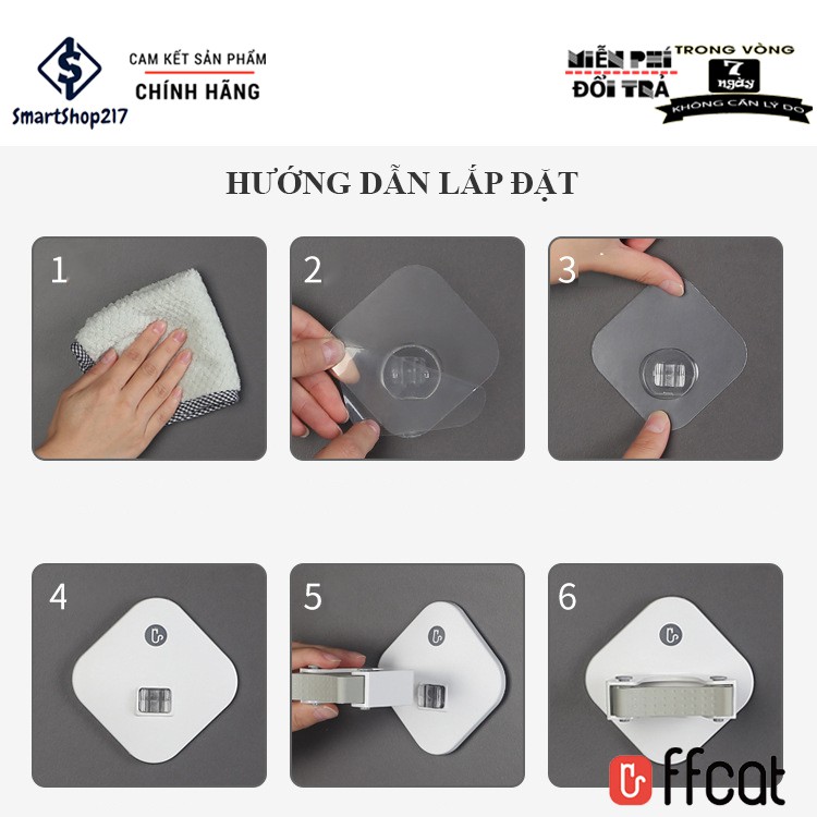 Móc Treo Cây Lau Nhà Dán Tường - Thương Hiệu Nhật Bản FFCAT (Dòng Cao Cấp)