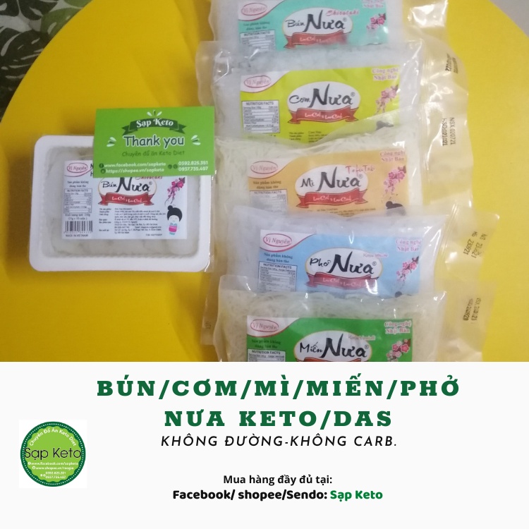 Bún/ mì/ miến/ phở/ Cơm nưa Vị Nguyên ăn Keto/Das - Cam kết date mới