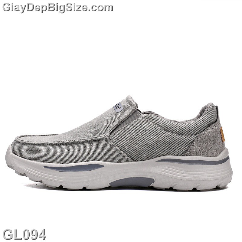 Giày mọi xỏ, giày lười big size cỡ lớn EU:46-48 cho nam chân mập bè u cao