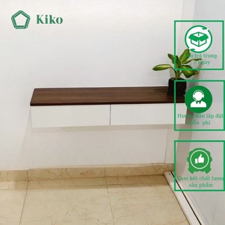 Bàn Trang Điểm Gắn Tường 2 Ngăn Kéo Hiện Đại - Gỗ MDF 15mm chống Mọt Đa Năng KIKO TD 1001