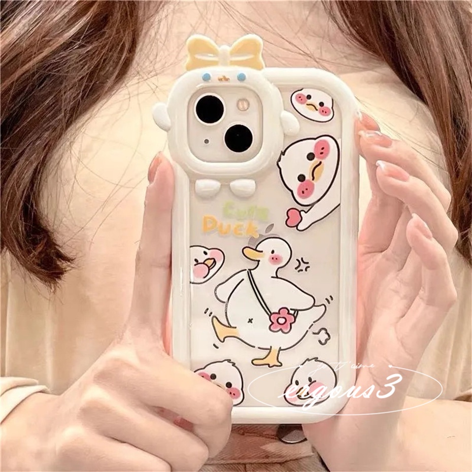 Ốp Điện Thoại Mềm Hình Vịt Cho Vivo Y12s Y12A Y20 Y20S Y20i Y21 Y21s Y33s Y02s Y16 Y19 Y15A Y15S Y1s Y91C Y91i Y35 T1X Y17 Y15 Y12 Y22 Y22S Y02 V23e V25 V23 V20Pro Y33T Y50 Y30i S1 Y20G Y30G