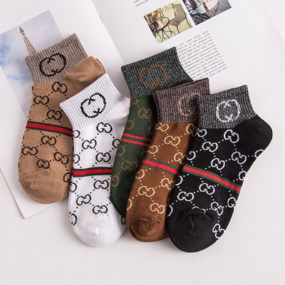 [Mã FAMARAL1 giảm 10K đơn 50K]Set 5 Đôi Tất Cotton In Họa Tiết Cao Cấp Thoáng Khí