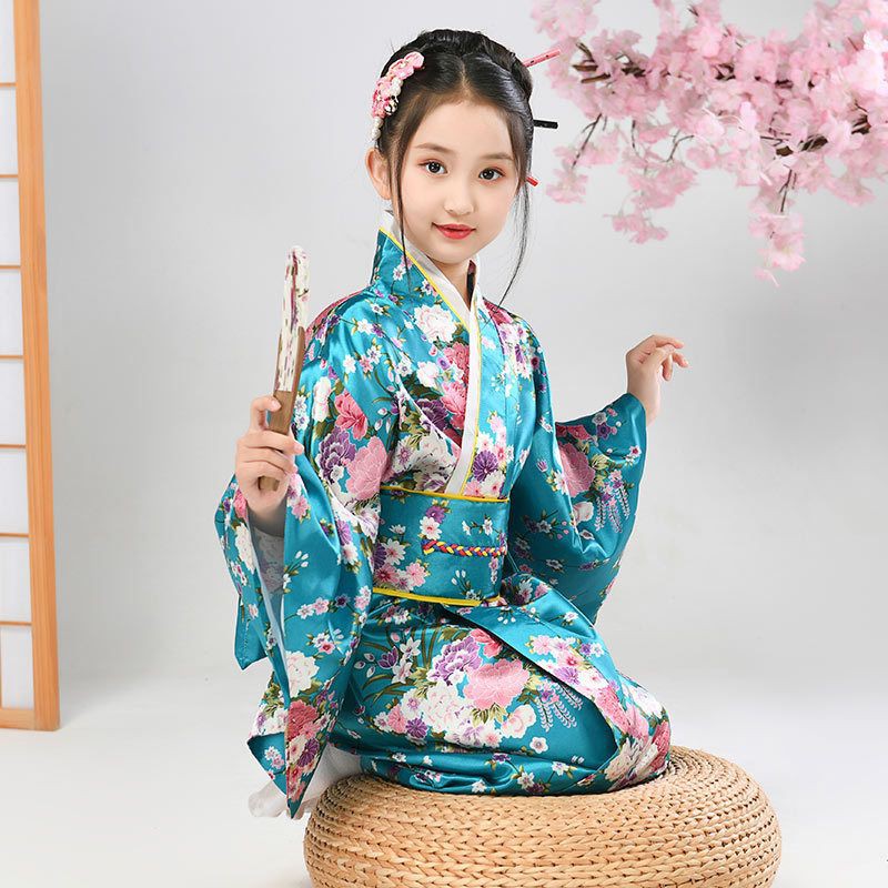Trang Phục Kimono Cho Bé Gái, Bộ Yukata Trẻ Em Nhiều Màu Sắc