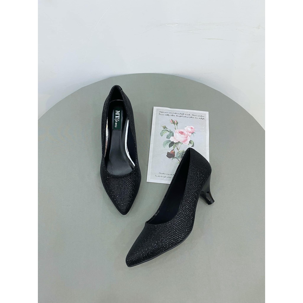 [shop giay minh thu]Giày VIP công sở cao 4cm gót bầu MT002