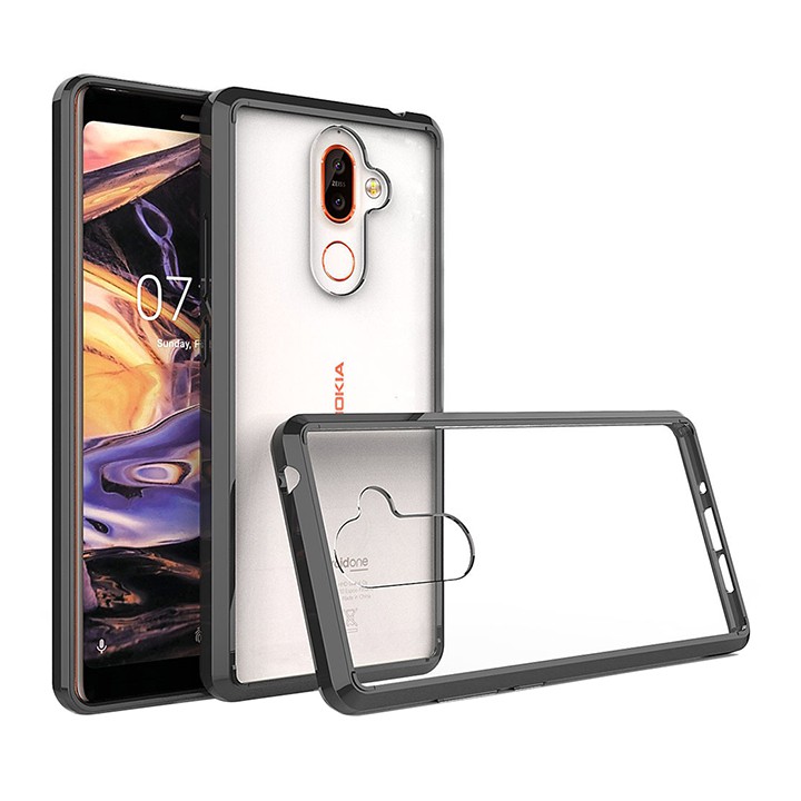 Ốp lưng Nokia 7 Plus trong suốt chống sốc