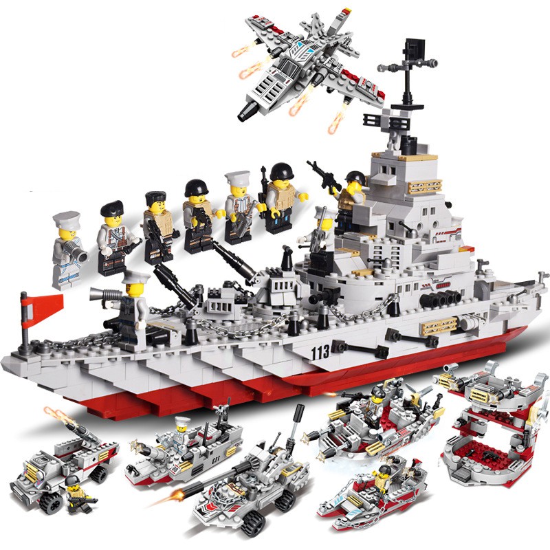 BỘ ĐỒ CHƠI LEGO TÀU CHIẾN QUÂN SỰ KHỔNG LỒ, LEGO CHIẾN HẠM TUẦN TRA HẢI QUÂN 1005 MẢNH GHÉP