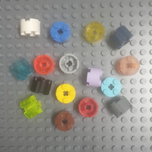 Đồ Chơi Lego Lắp Ráp Brick, Round 2 x 2 with Axle Hole