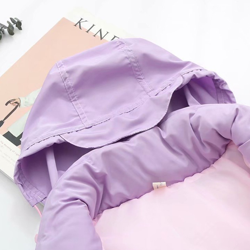 Xiangbao Áo Khoác Phao Kẻ Sọc Cầu Vồng Có Mũ Trùm Và Dây Rút Mùa Đông Cho Nữ