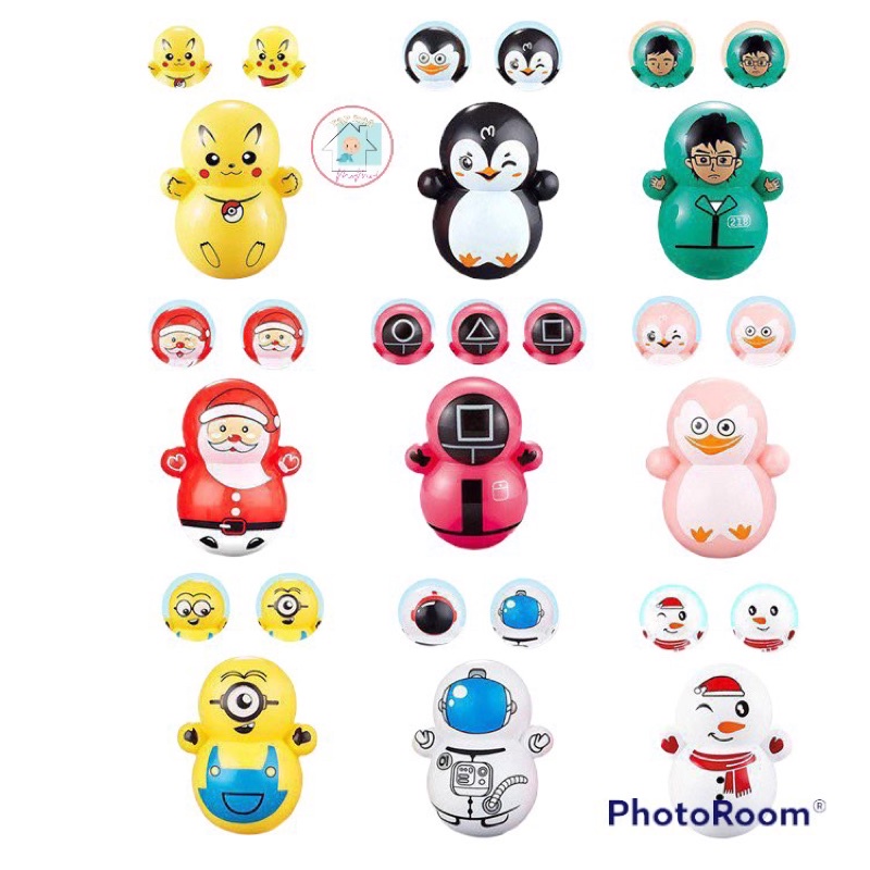 Lật đật mini, lật đật squid game, lật đật doraemon cho bé đáng yêu - Momostore ( 1 con )
