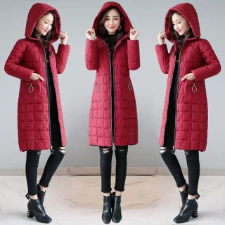 (Hàng od Quảng Châu) Áo phao nữ dáng dài siêu nhẹ