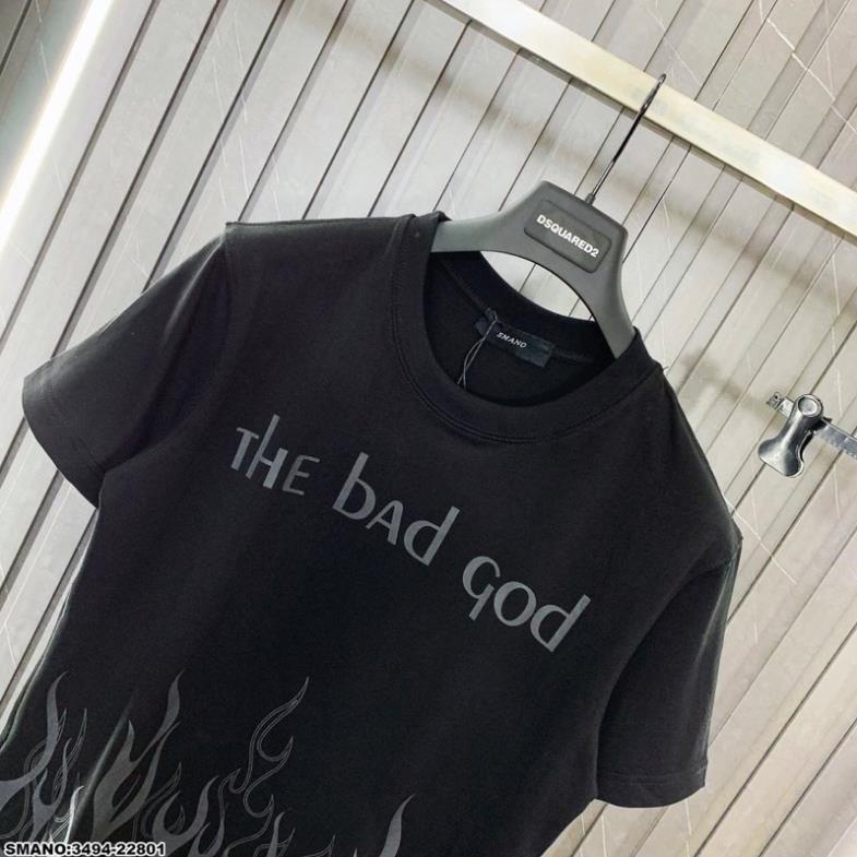 Áo Phông Nam The bad God Đen Cực Chất - Áo Thun Nam Hoạ Tiết Đuôi Áo Siêu Đẹp