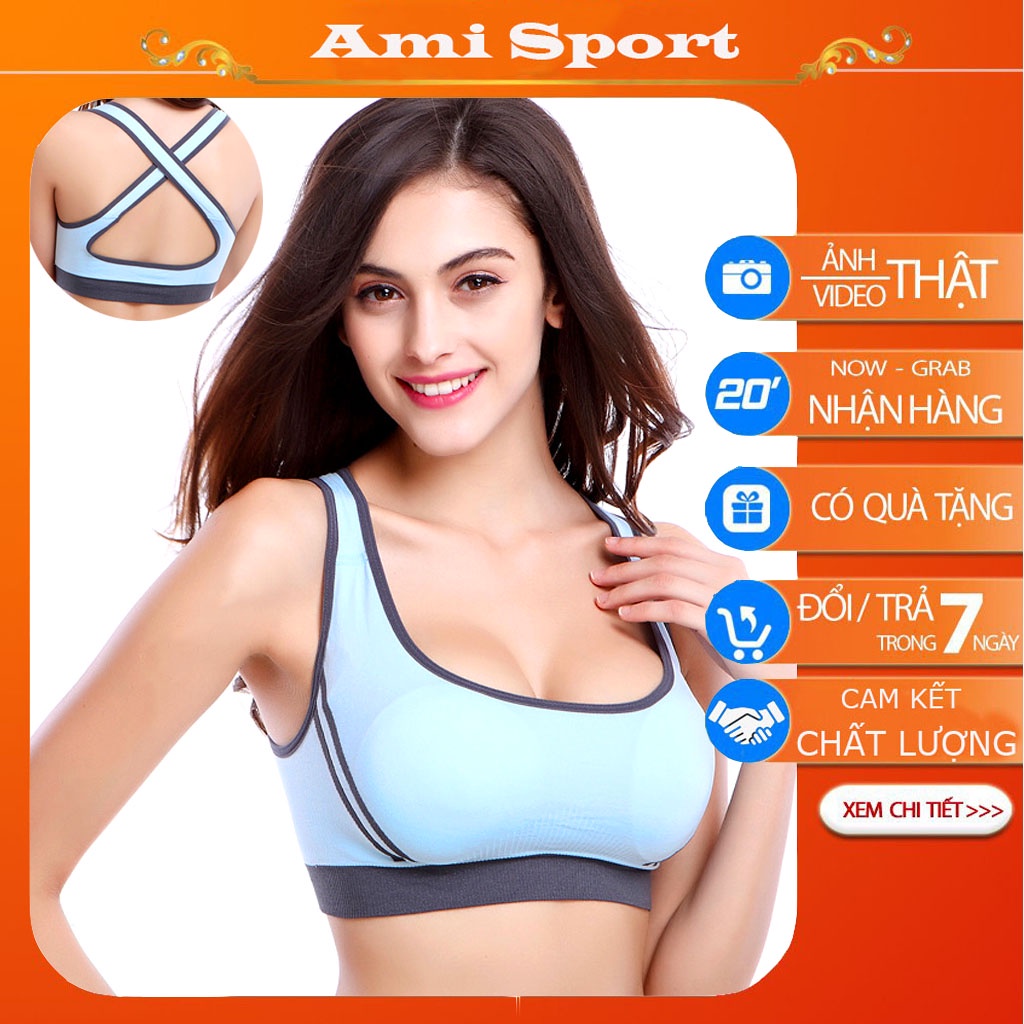 Áo bra tập Gym Yoga Aerobic 2 dây chéo lưng, vải dầy dặn co giãn thoải mái, tôn dáng nâng ngực, thấm hút mồ hôi A09