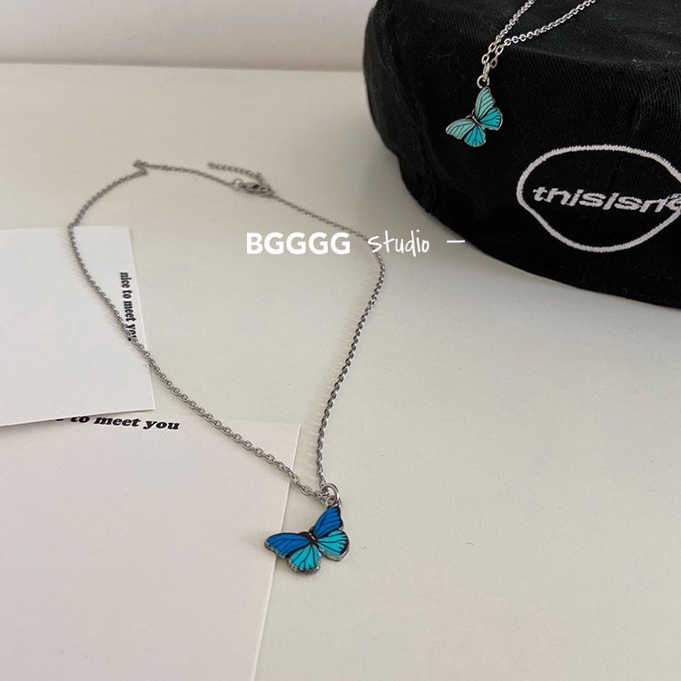 vòng cổ Mặt Hình Bướm Phong Cách Hiphop Cá Tính