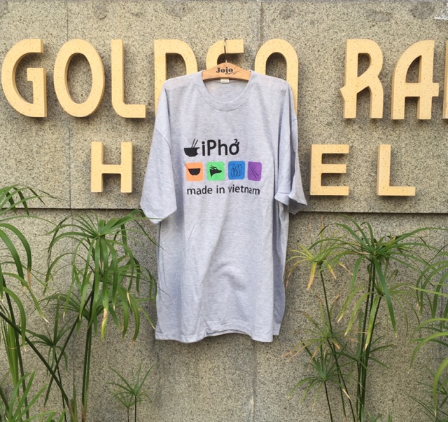 Áo Thun Nam Nữ Du Lịch In Logo iPhở - Lucky Girl shop