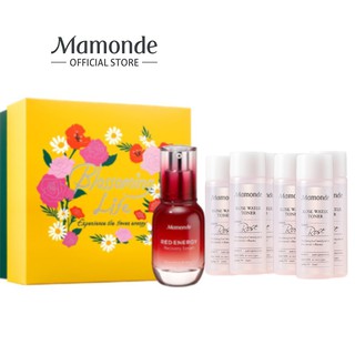 Bộ chăm sóc da cân bằng độ ẩm Rose Toner và cung cấp năng lượng phục hồi cho làn da rạng rỡ Mamonde Red Energy Recovery