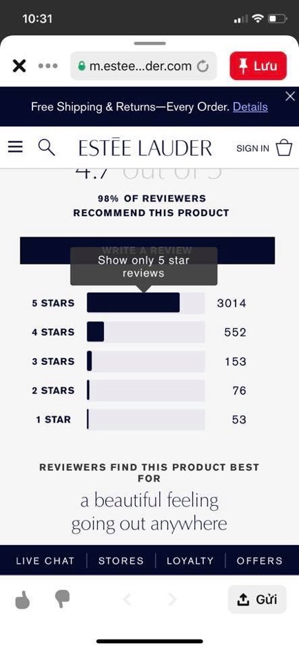 Set nước hoa Este Lauder Belle